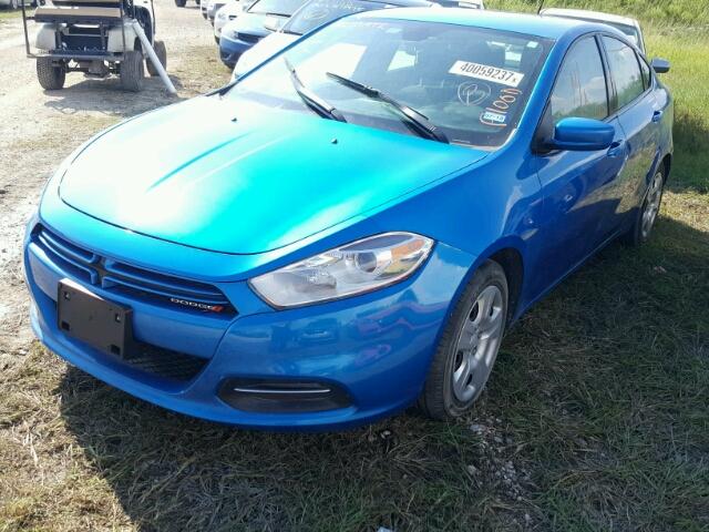 1C3CDFAA3GD703904 - 2016 DODGE DART SE BLUE photo 2