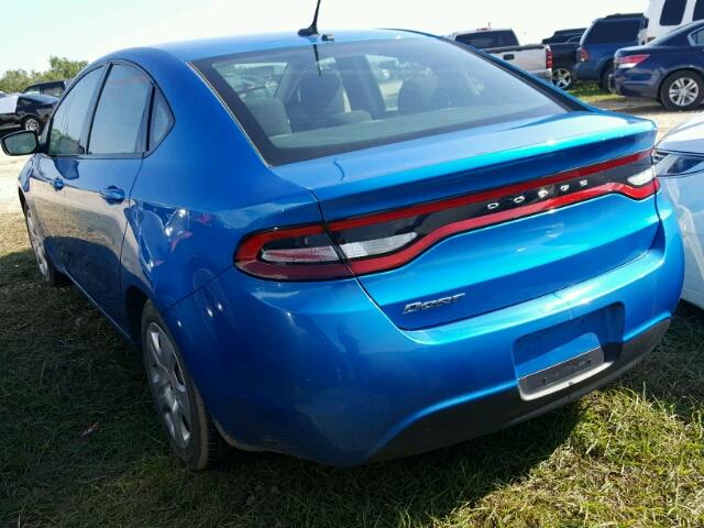 1C3CDFAA3GD703904 - 2016 DODGE DART SE BLUE photo 3