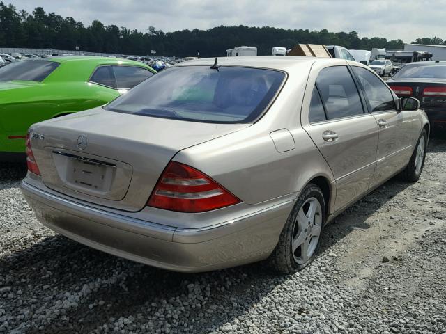 WDBNG70J52A265169 - 2002 MERCEDES-BENZ S 430 GOLD photo 4