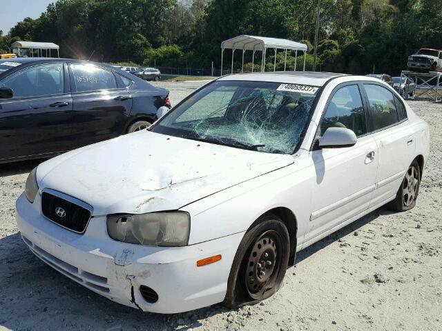 KMHDN45D62U440656 - 2002 HYUNDAI ELANTRA GL WHITE photo 2