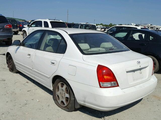 KMHDN45D62U440656 - 2002 HYUNDAI ELANTRA GL WHITE photo 3