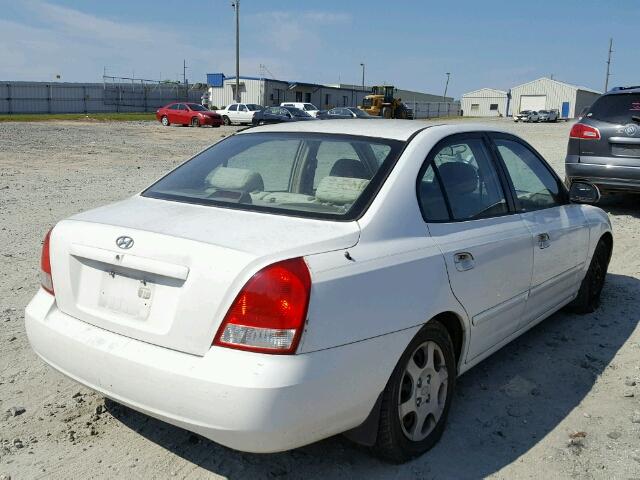 KMHDN45D62U440656 - 2002 HYUNDAI ELANTRA GL WHITE photo 4