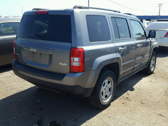 1C4NJRAB9CD503157 - 2012 JEEP PATRIOT GRAY photo 4