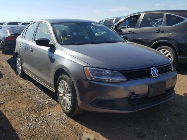 3VW2K7AJ3EM352767 - 2014 VOLKSWAGEN JETTA BASE Մոխրագույն լուսանկար 1