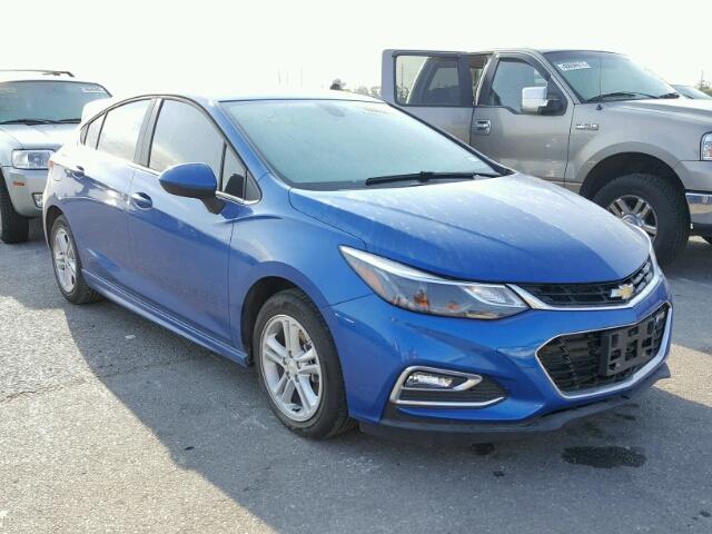 3G1BE6SMXHS524654 - 2017 CHEVROLET CRUZE LT BLUE photo 1