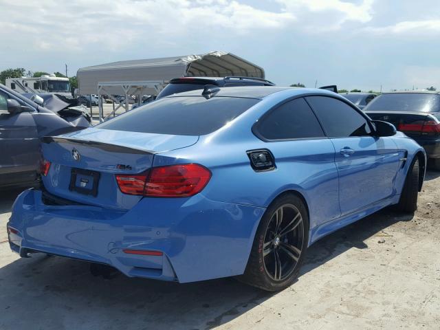 WBS3R9C55FK331936 - 2015 BMW M4 BLUE photo 4