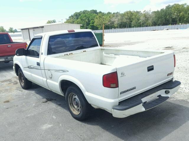 1GTCS14W418234138 - 2001 GMC SONOMA WHITE photo 3