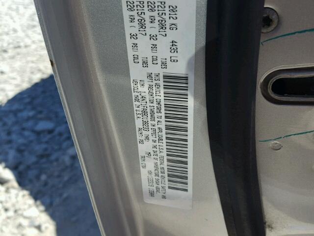 1J4NT1FA8BD138233 - 2011 JEEP COMPASS SP SILVER photo 10