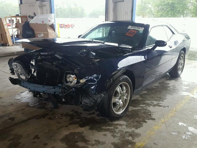 2C3CDYAG7EH111857 - 2014 DODGE CHALLENGER BLUE photo 2