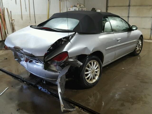 1C3EL55UX1N594174 - 2001 CHRYSLER SEBRING SILVER photo 4