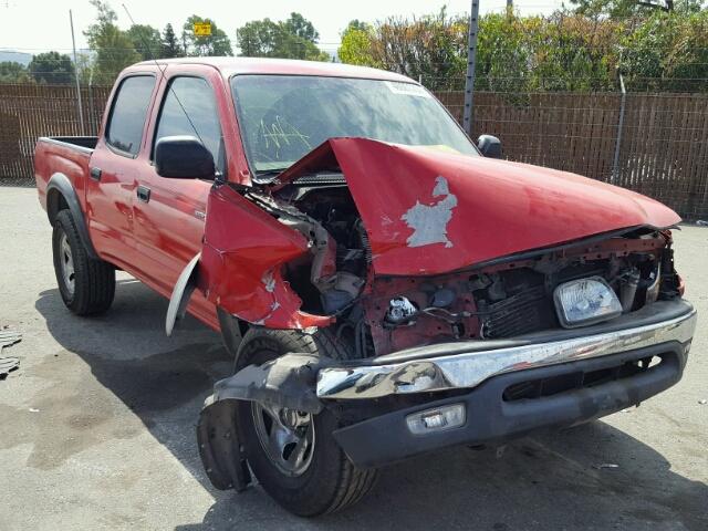 5TEGN92N54Z370668 - 2004 TOYOTA TACOMA DOU RED photo 1