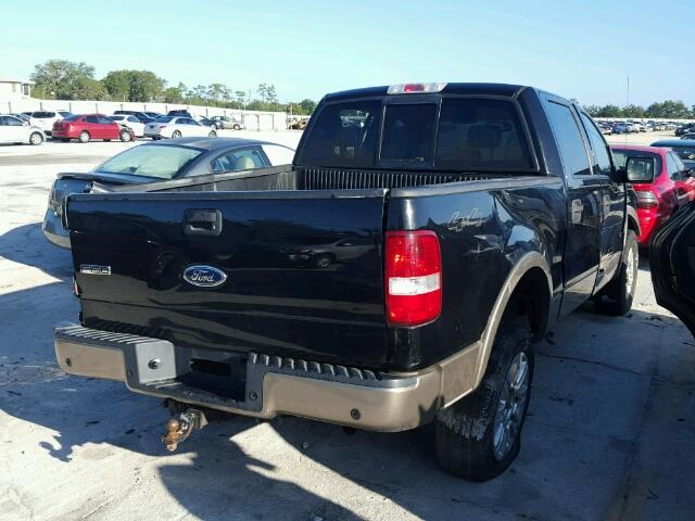 1FTPW14554KD26055 - 2004 FORD F150 Negro foto 4