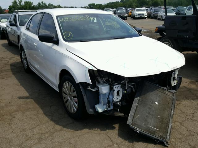 3VW2K7AJXCM322694 - 2012 VOLKSWAGEN JETTA BASE WHITE photo 1