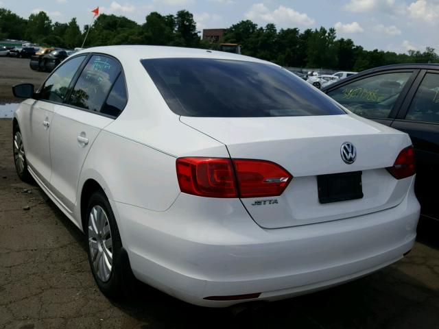 3VW2K7AJXCM322694 - 2012 VOLKSWAGEN JETTA BASE 白色 照片 3