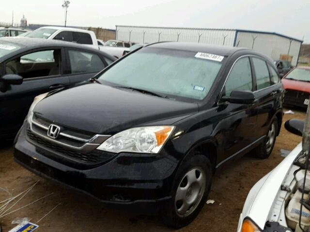 5J6RE4H32BL002407 - 2011 HONDA CR-V LX BLACK photo 2