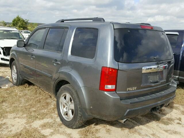 5FNYF3H6XAB004622 - 2010 HONDA PILOT EXL SILVER photo 3