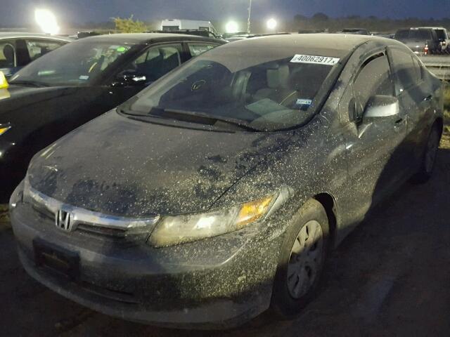 2HGFB2F5XCH300293 - 2012 HONDA CIVIC GRAY photo 2