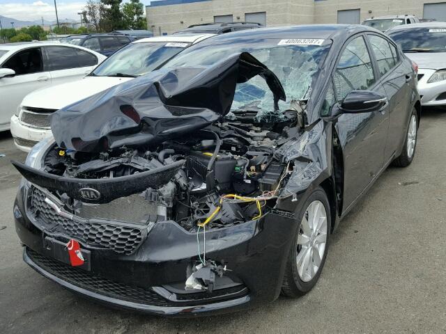 KNAFX4A66F5354548 - 2015 KIA FORTE LX BLACK photo 2