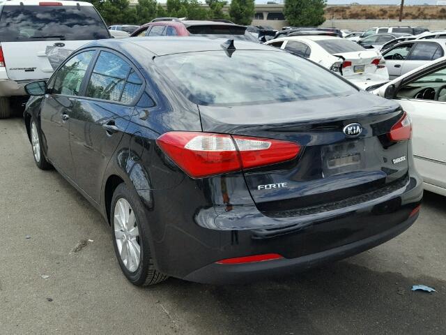 KNAFX4A66F5354548 - 2015 KIA FORTE LX BLACK photo 3