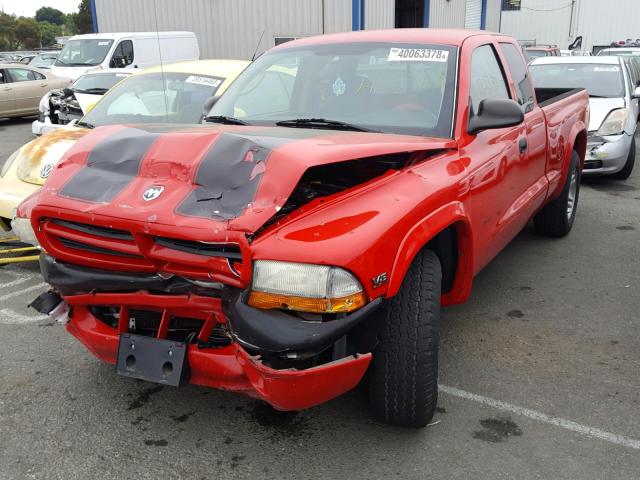 1D7GL32N73S341958 - 2003 DODGE DAKOTA SPO RED photo 2