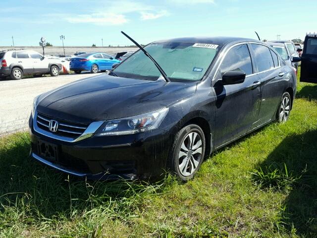 1HGCR2F33EA180187 - 2014 HONDA ACCORD BLACK photo 2