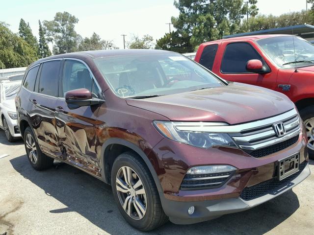 5FNYF5H72GB057621 - 2016 HONDA PILOT EXLN BURGUNDY photo 1