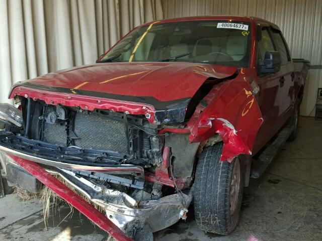 1FTEW1E86AKA24656 - 2010 FORD F150 SUPER RED photo 2