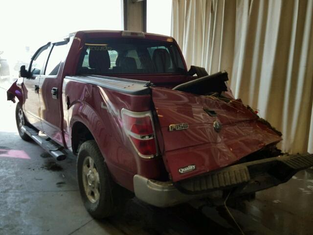 1FTEW1E86AKA24656 - 2010 FORD F150 SUPER RED photo 3