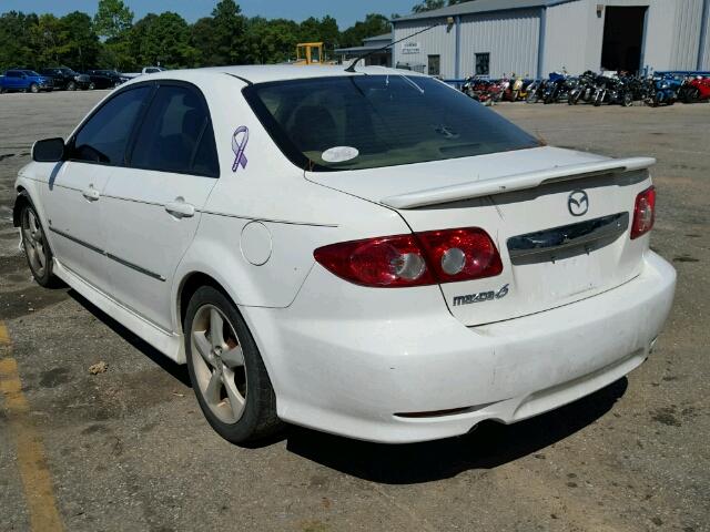 1YVHP80D055M50557 - 2005 MAZDA 6 S WHITE photo 3