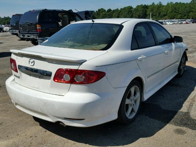 1YVHP80D055M50557 - 2005 MAZDA 6 S WHITE photo 4