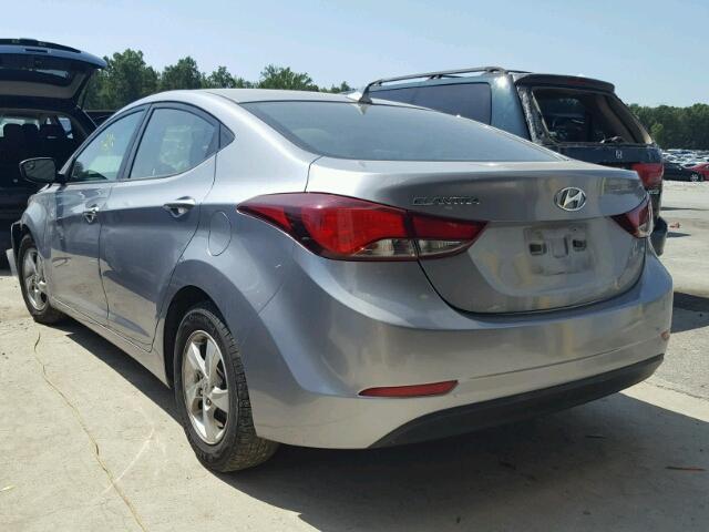 5NPDH4AE6FH645789 - 2015 HYUNDAI ELANTRA SE GRAY photo 3