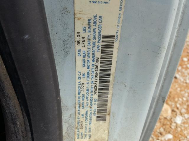 3VWCM31Y05M306088 - 2005 VOLKSWAGEN NEW BEETLE 青色 照片 10