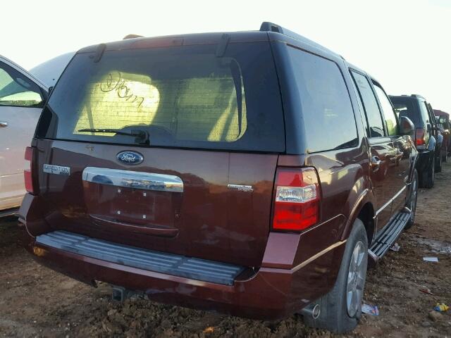 1FMFU19558LA44939 - 2008 FORD EXPEDITION BURGUNDY photo 4