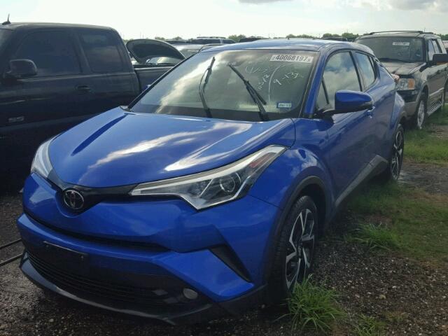 NMTKHMBX4JR010255 - 2018 TOYOTA C-HR BLUE photo 2