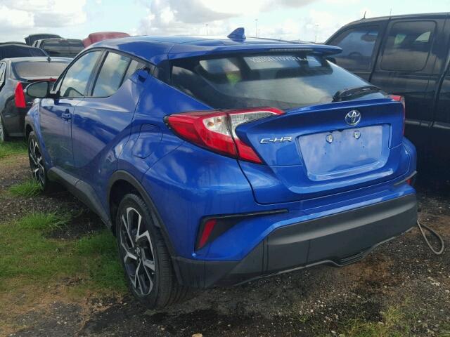 NMTKHMBX4JR010255 - 2018 TOYOTA C-HR BLUE photo 3