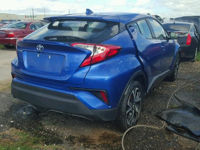 NMTKHMBX4JR010255 - 2018 TOYOTA C-HR BLUE photo 4