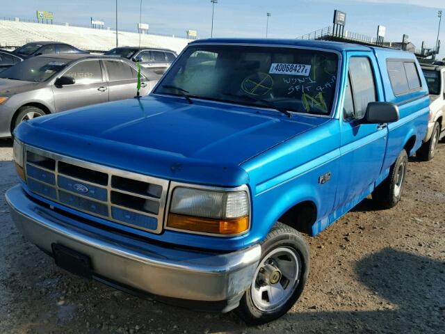 1FTDF15Y5SLB65306 - 1995 FORD F150 BLUE photo 2