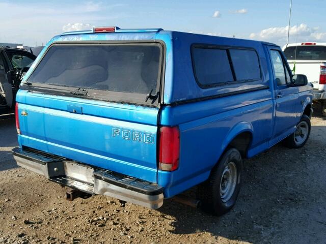 1FTDF15Y5SLB65306 - 1995 FORD F150 BLUE photo 4