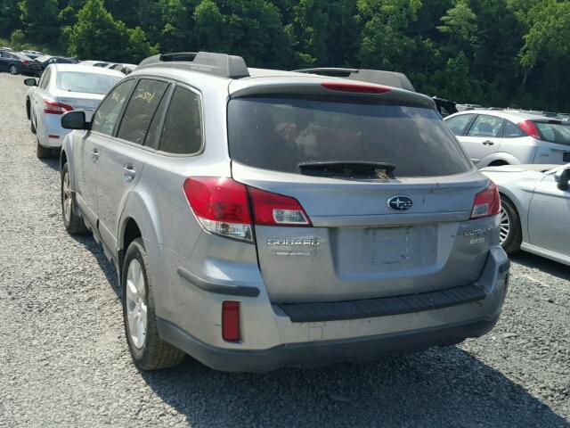 4S4BRBCC2B3427242 - 2011 SUBARU OUTBACK 2. GRAY photo 3