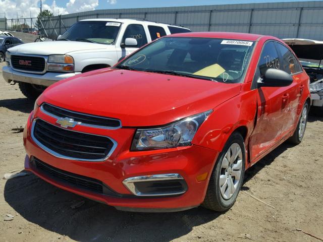 1G1P15SH5F7239189 - 2015 CHEVROLET CRUZE L RED photo 2