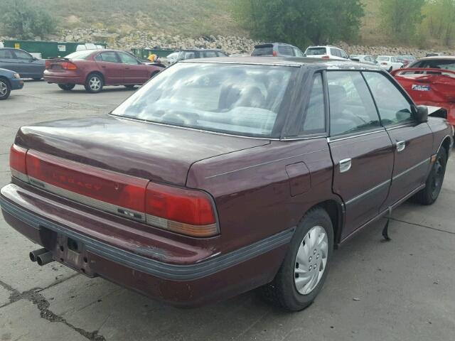 4S3BC6334P7629660 - 1993 SUBARU LEGACY L A MAROON photo 4