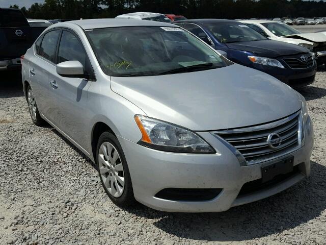 3N1AB7AP2FL638705 - 2015 NISSAN SENTRA SILVER photo 1