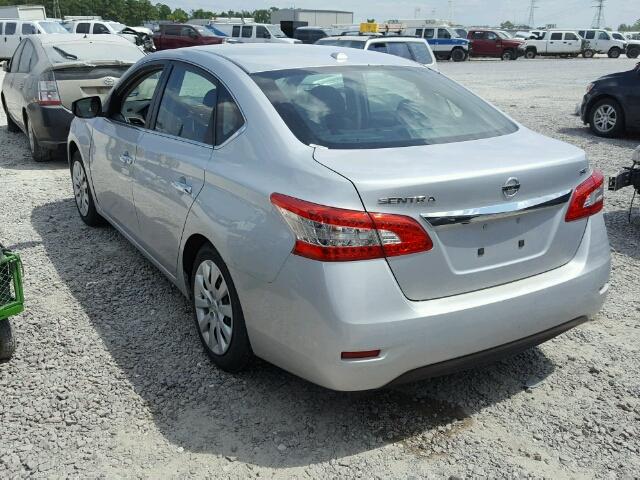 3N1AB7AP2FL638705 - 2015 NISSAN SENTRA SILVER photo 3