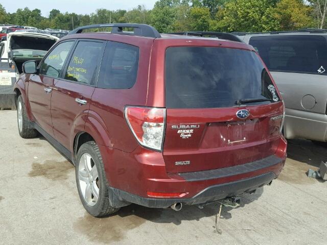 JF2SH63659H772482 - 2009 SUBARU FORESTER 2 MAROON photo 3