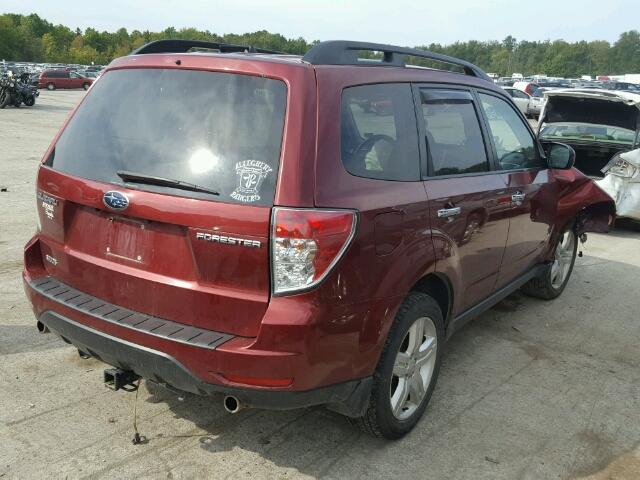 JF2SH63659H772482 - 2009 SUBARU FORESTER 2 MAROON photo 4