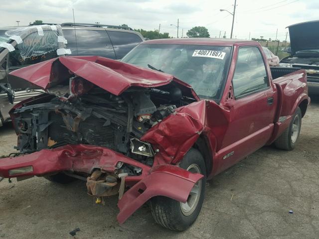 1GCCS14X6V8186186 - 1997 CHEVROLET S TRUCK MAROON photo 2