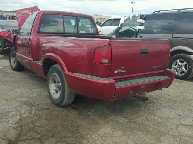 1GCCS14X6V8186186 - 1997 CHEVROLET S TRUCK MAROON photo 3