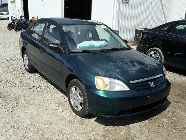 2HGES16501H525440 - 2001 HONDA CIVIC GREEN photo 1