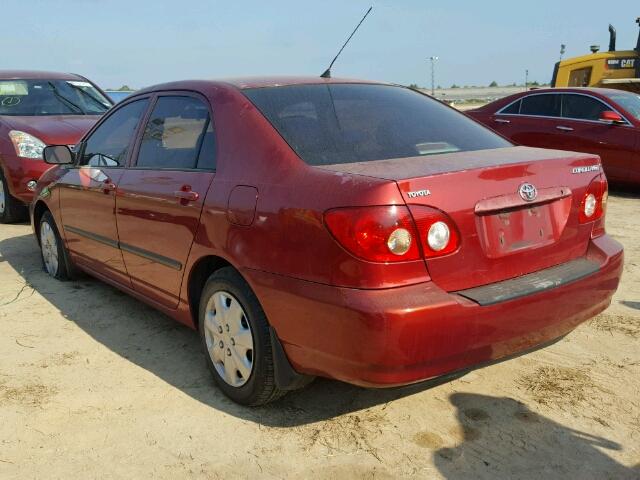 JTDBR32E960098706 - 2006 TOYOTA COROLLA RED photo 3