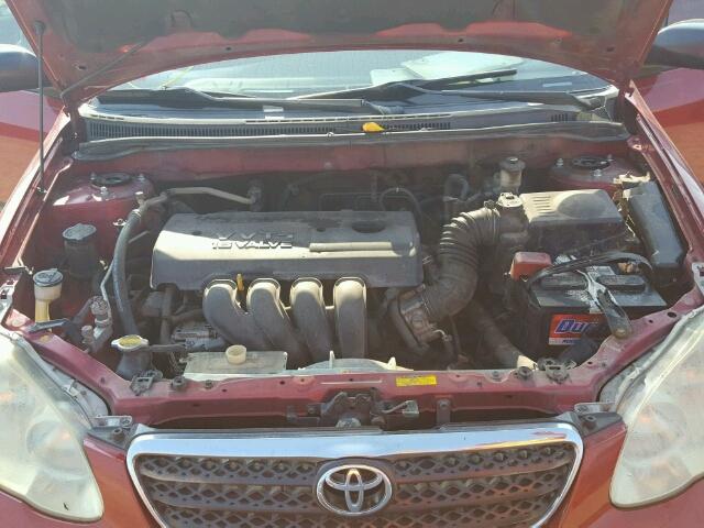 JTDBR32E960098706 - 2006 TOYOTA COROLLA RED photo 7